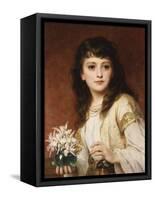 Portrait of a Girl-Frank Bernard Dicksee-Framed Stretched Canvas