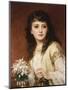 Portrait of a Girl-Frank Bernard Dicksee-Mounted Premium Giclee Print