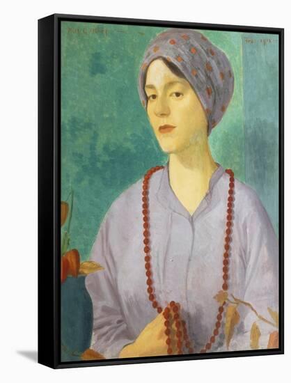 Portrait of a Girl-Mark Gertler-Framed Stretched Canvas