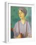 Portrait of a Girl-Mark Gertler-Framed Giclee Print