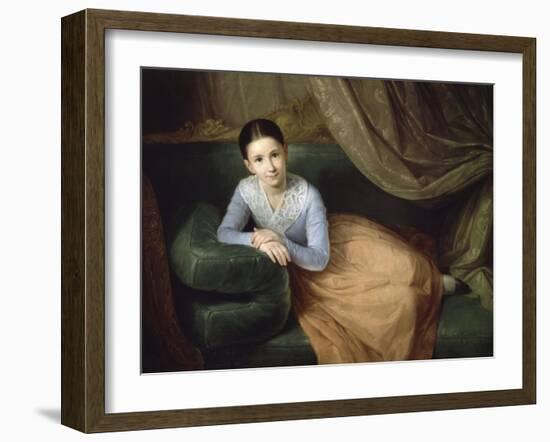 Portrait of a Girl-Antonio Maria Esquivel-Framed Giclee Print