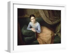 Portrait of a Girl-Antonio Maria Esquivel-Framed Giclee Print