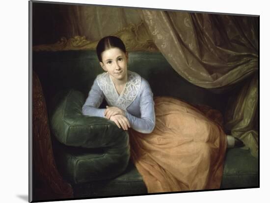 Portrait of a Girl-Antonio Maria Esquivel-Mounted Giclee Print