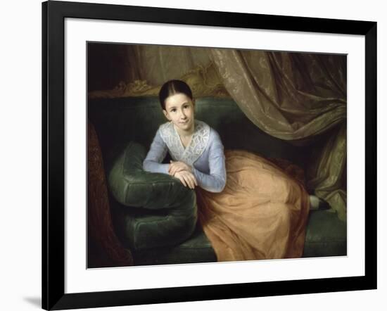 Portrait of a Girl-Antonio Maria Esquivel-Framed Giclee Print