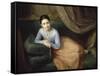 Portrait of a Girl-Antonio Maria Esquivel-Framed Stretched Canvas