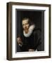 Portrait of a Goldsmith, Probably Bartholomeus Jansz Van Assendelft-Werner van den Valckert-Framed Art Print