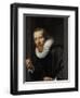 Portrait of a Goldsmith, Probably Bartholomeus Jansz Van Assendelft-Werner van den Valckert-Framed Art Print