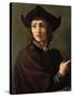 Portrait of a Goldsmith-Jacopo da Carucci Pontormo-Stretched Canvas