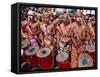 Portrait of a Group of Drummers During the Mardi Gras Carnival, Philippines, Southeast Asia-Alain Evrard-Framed Stretched Canvas