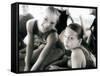 Portrait of a Group of Female Gymnasts-null-Framed Stretched Canvas