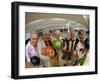 Portrait of a Group of Senior People Holding a Bowling Trophy at a Bowling Alley-null-Framed Photographic Print