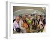 Portrait of a Group of Senior People Holding a Bowling Trophy at a Bowling Alley-null-Framed Photographic Print