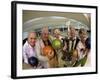 Portrait of a Group of Senior People Holding a Bowling Trophy at a Bowling Alley-null-Framed Photographic Print