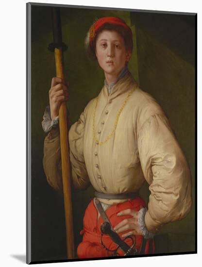 Portrait of a Halberdier (Francesco Guardi), 1528-1530-Pontormo-Mounted Giclee Print