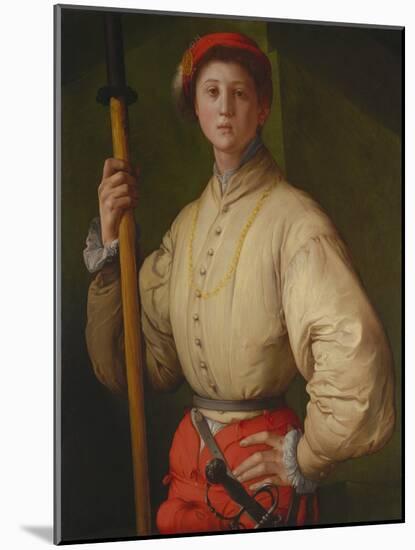 Portrait of a Halberdier (Francesco Guardi), 1528-1530-Pontormo-Mounted Giclee Print