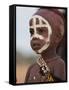 Portrait of a Hamer (Hamar) Child at Evangadi Dancing (Night Dance), Dombo Village, Turmi, Ethiopia-Jane Sweeney-Framed Stretched Canvas