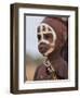 Portrait of a Hamer (Hamar) Child at Evangadi Dancing (Night Dance), Dombo Village, Turmi, Ethiopia-Jane Sweeney-Framed Photographic Print