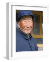 Portrait of a Han Farmer, Near Xining, Qinghai, China-Occidor Ltd-Framed Photographic Print