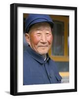 Portrait of a Han Farmer, Near Xining, Qinghai, China-Occidor Ltd-Framed Photographic Print