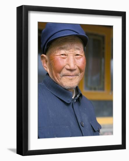 Portrait of a Han Farmer, Near Xining, Qinghai, China-Occidor Ltd-Framed Photographic Print