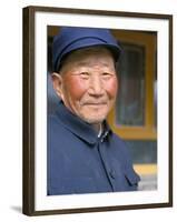 Portrait of a Han Farmer, Near Xining, Qinghai, China-Occidor Ltd-Framed Photographic Print