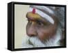 Portrait of a Holy Man, Varanasi, India-Keren Su-Framed Stretched Canvas