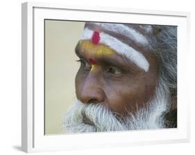 Portrait of a Holy Man, Varanasi, India-Keren Su-Framed Photographic Print