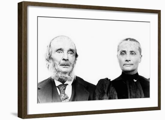 Portrait of a Husband and Wife, Ca. 1890-null-Framed Photographic Print