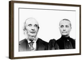 Portrait of a Husband and Wife, Ca. 1890-null-Framed Photographic Print