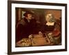 Portrait of a Husband and Wife Playing Tric-Trac-Jan Sanders van Hemessen-Framed Giclee Print