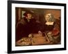 Portrait of a Husband and Wife Playing Tric-Trac-Jan Sanders van Hemessen-Framed Giclee Print