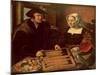 Portrait of a Husband and Wife Playing Tric-Trac-Jan Sanders van Hemessen-Mounted Giclee Print