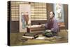 Portrait of a Japanese Artist-Baron Von Raimund Stillfried-Stretched Canvas