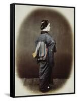 Portrait of a Japanese Woman-Felice Beato-Framed Stretched Canvas