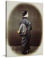 Portrait of a Japanese Woman-Felice Beato-Stretched Canvas