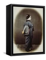 Portrait of a Japanese Woman-Felice Beato-Framed Stretched Canvas