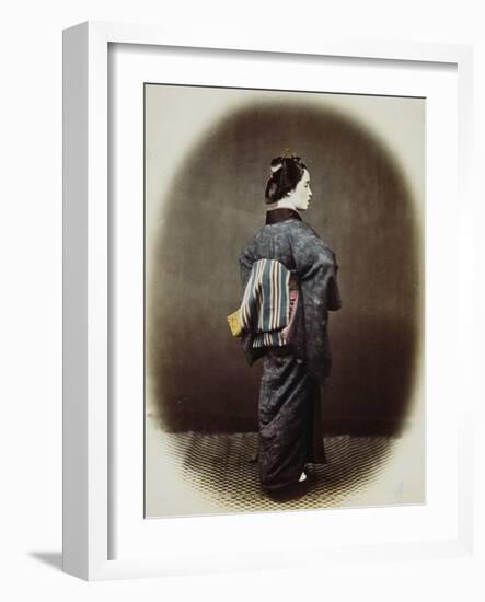 Portrait of a Japanese Woman-Felice Beato-Framed Photographic Print