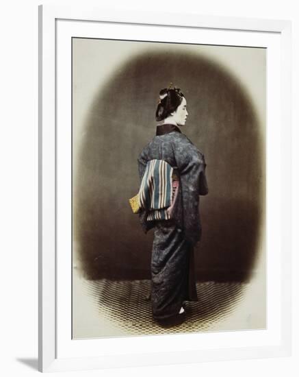 Portrait of a Japanese Woman-Felice Beato-Framed Photographic Print