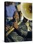 Portrait of a Jazz Musician in the French Quarter, New Orleans, Louisiana, USA-J P De Manne-Stretched Canvas