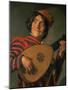 Portrait of a Jester with a Lute-Frans Hals-Mounted Giclee Print