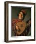 Portrait of a Jester with a Lute-Frans Hals-Framed Premium Giclee Print