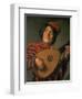 Portrait of a Jester with a Lute-Frans Hals-Framed Premium Giclee Print