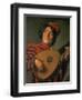 Portrait of a Jester with a Lute-Frans Hals-Framed Giclee Print