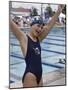 Portrait of a Joyous Girl Standing Beside a Swimming Pool-null-Mounted Photographic Print
