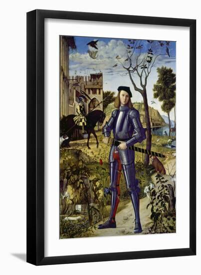 Portrait of a Knight, 1510-Vittore Carpaccio-Framed Premium Giclee Print