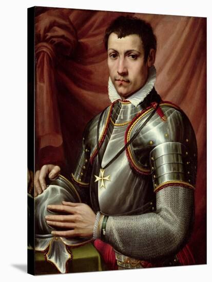 Portrait of a Knight of the Order of St. Stephen-Michele Di Ridolfo Tosini-Stretched Canvas