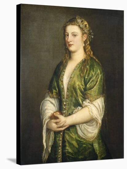 Portrait of a Lady, 1555-Titian (Tiziano Vecelli)-Stretched Canvas