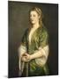 Portrait of a Lady, 1555-Titian (Tiziano Vecelli)-Mounted Art Print