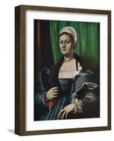 'Portrait of a lady', 16th century-Giulio Romano-Framed Giclee Print