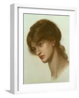 Portrait of a Lady, 1870 chalk on paper-Dante Gabriel Charles Rossetti-Framed Giclee Print